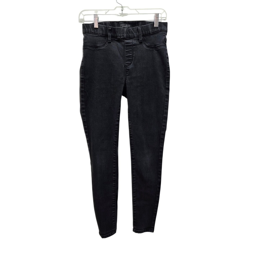 Judy Blue Washed Black Pull‎ On Skinny Jeans Size 3/26 Mid Rise High Stretch